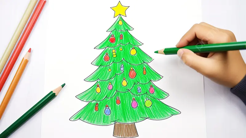 Drawing:eizdrss78_8= Christmas Tree: Detailed Step-by-Step Guide